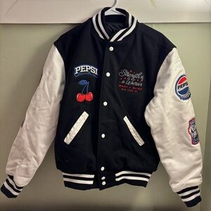Pepsi Black and White Bomber Jacket